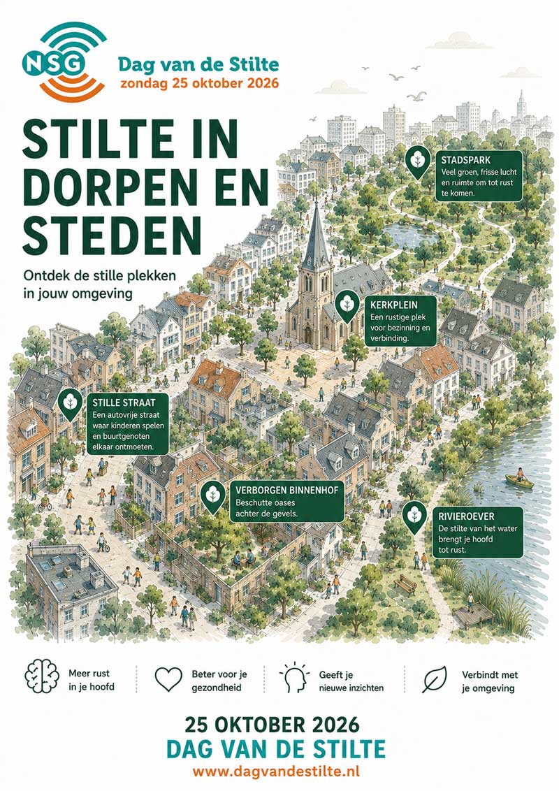 Thema van de Dag van de Stilte 2026 Stilte in dorpen en steden
